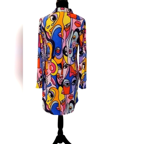 Fashion Nova Abstrat  Crinkle Shirt Dress - Picture 6 of 13